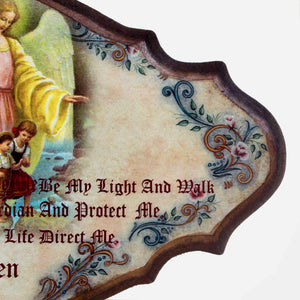 Children's Guardian Angel Prayer Wall Plaque