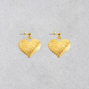 Heart Earrings - Tiger Love