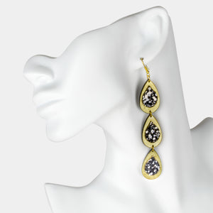 Moonlight Grey Long Teardrop Earrings