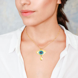 Grecian Eye Necklace - Elina