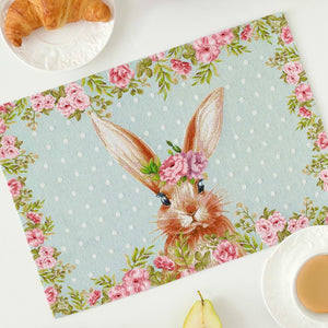 The Easter Bunny Placemat - Pink Blossom - Set of 2