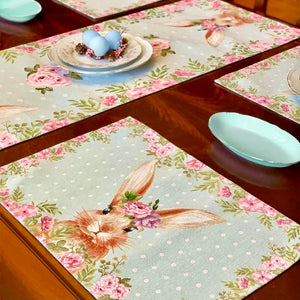 The Easter Bunny Placemat - Pink Blossom - Set of 2