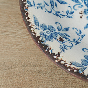 Blue Floral Ceramic Platter 32cm