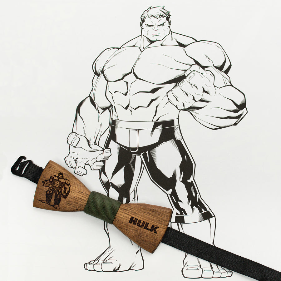 The Hulk - Boy's Wooden Bow Tie