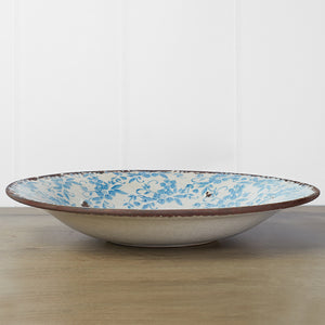 Blue Floral Ceramic Platter 42cm