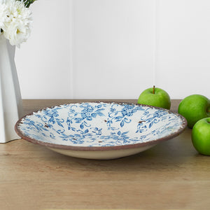 Blue Floral Ceramic Platter 32cm