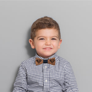 Superman Father & Son Wooden Bow Tie Set