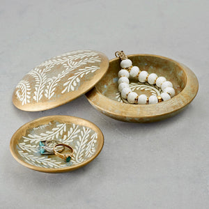 Daphne Round Trinket Box - Gold