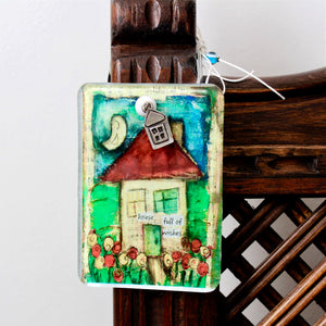 House Full Of Wishes Glass Ornament