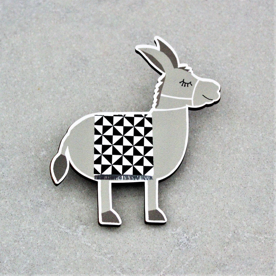 Donkey & Billy Goat Magnets - Black & White Print