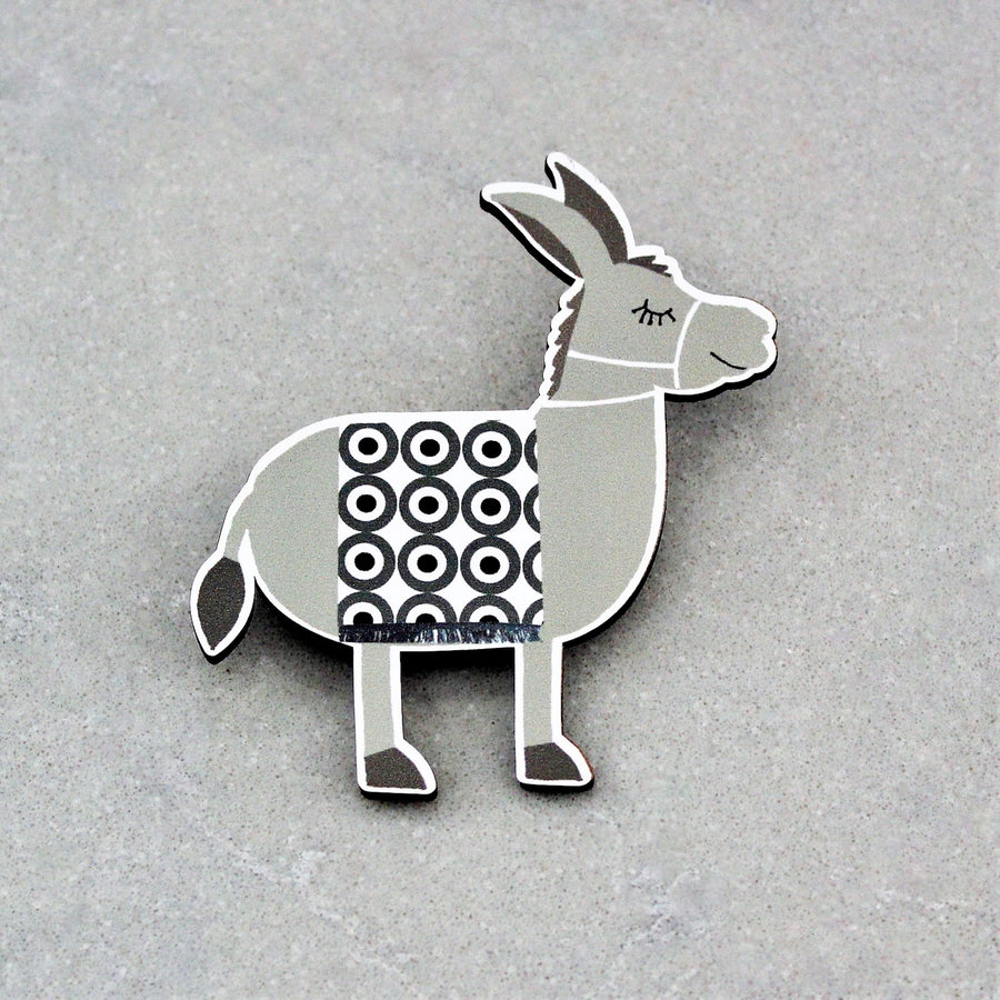 Donkey & Billy Goat Magnets - Pink & Grey Print