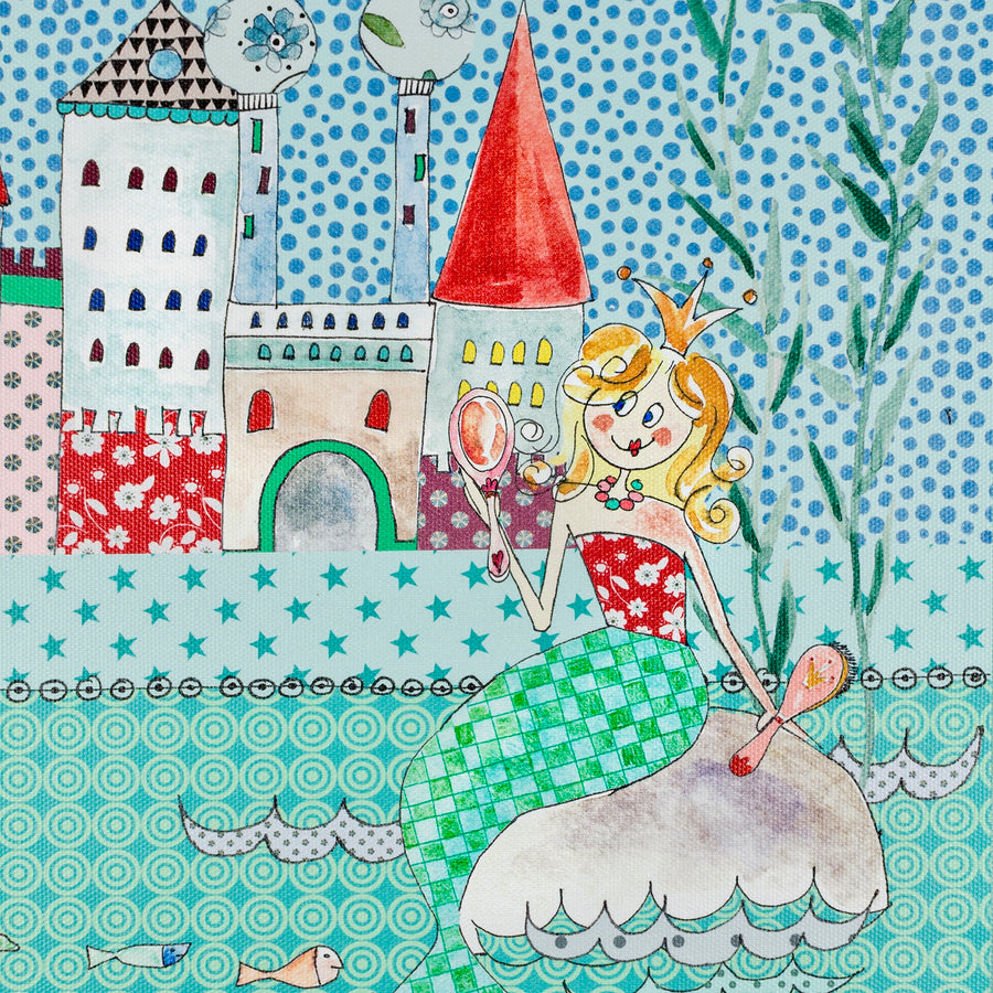 Little Mermaid & The Royal Palace Canvas Print