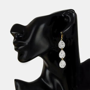 Silvery Night Teardrop Earrings