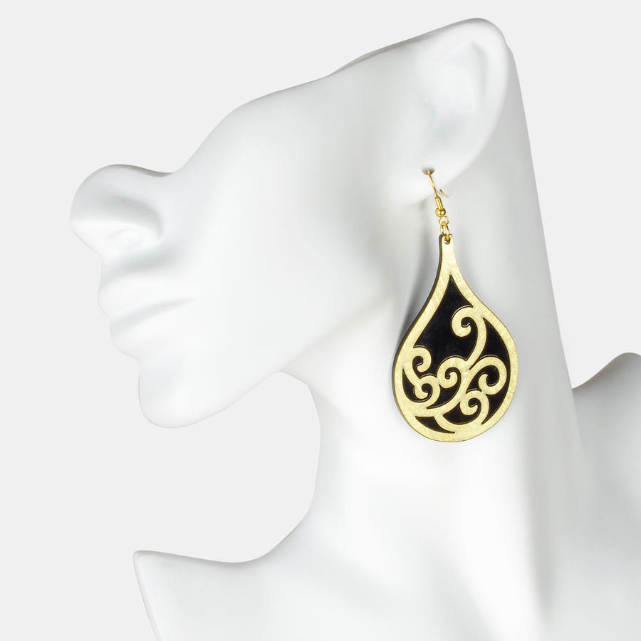 Arabesque Black Earrings