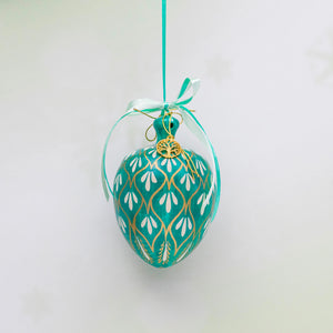 Christmas Pine Cone Bauble - Sea Green