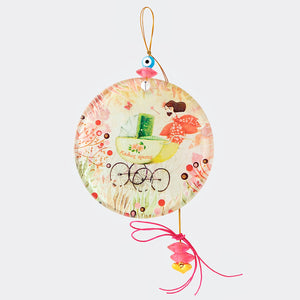 Welcome Baby Girl Glass Ornament