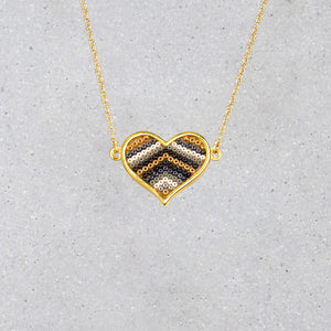 Heart Necklace - Pebble Love