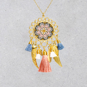 Dreamcatcher Necklace - Heavenly Pink