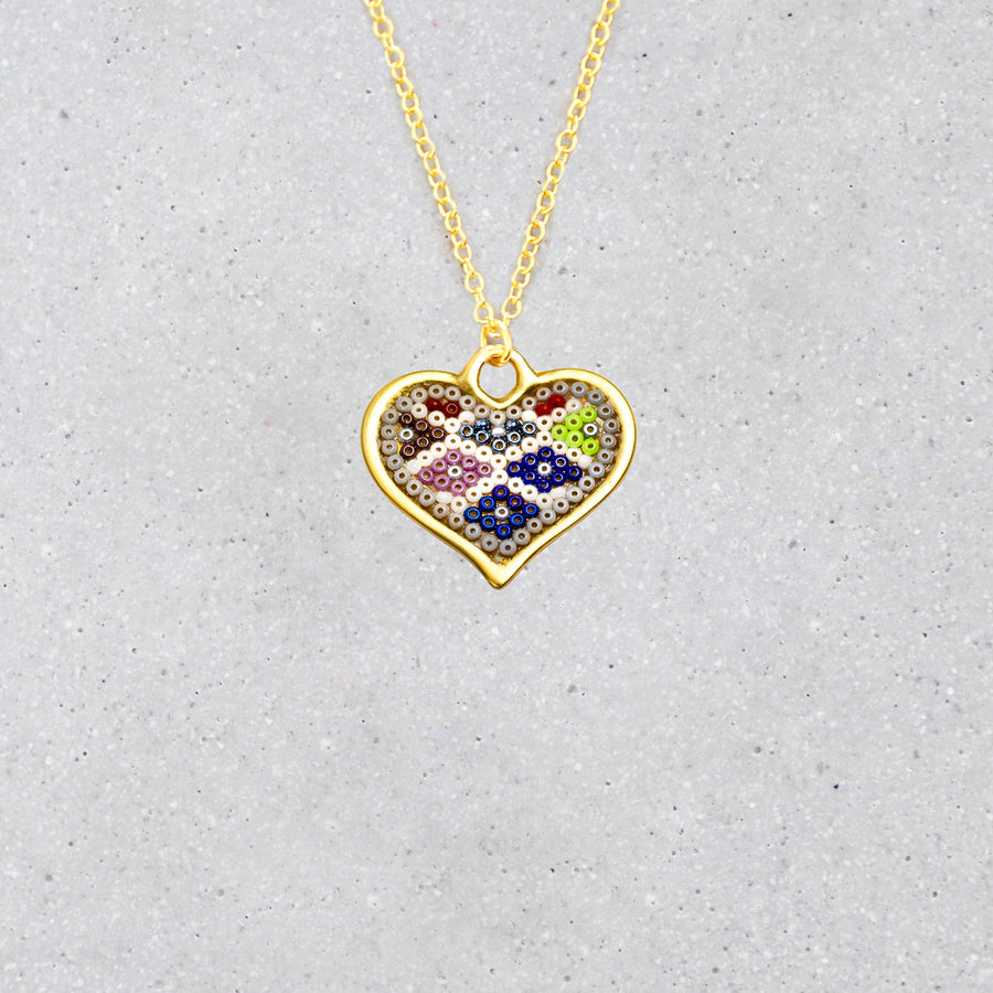 Heart Necklace - Diamond Stars