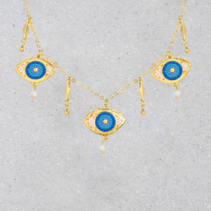 Grecian Eyes Necklace - Kleio