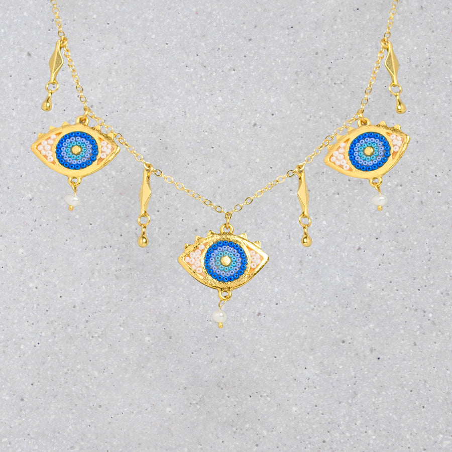 Grecian Eyes Necklace - Nepheli