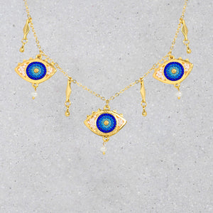 Grecian Eyes Necklace - Calliope