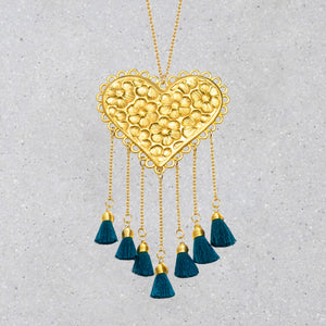 Heart With Tassels Necklace - Catalina