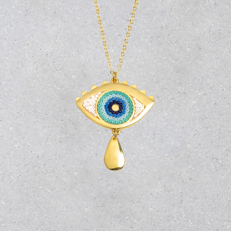 Grecian Eye Necklace - Elina