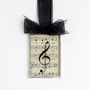 Treble Clef - Black Ribbon