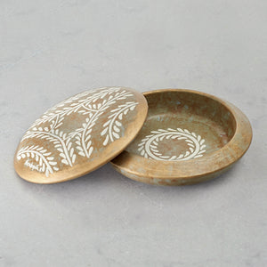 Daphne Round Trinket Box - Gold