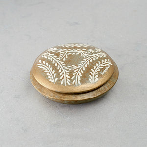 Daphne Round Trinket Box - Gold