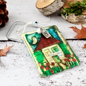 House Full Of Wishes Glass Ornament